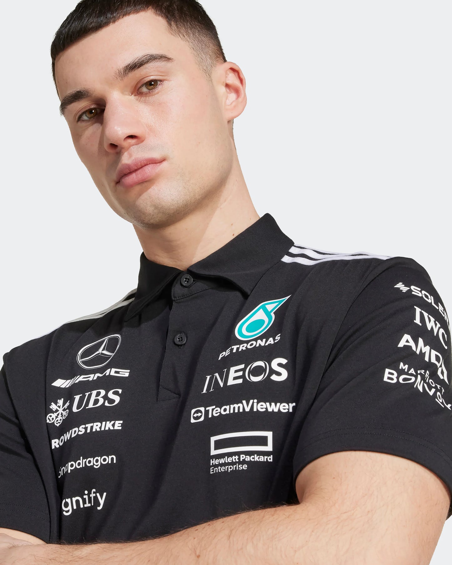Mercedes-AMG F1 2025 Team Polo - Black
