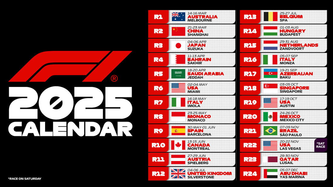 F1 2025 Race Calendar