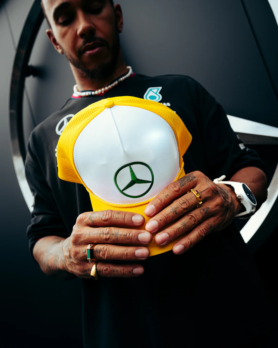 Hamilton Hat Mercedes-AMG F1 2024 Lewis Hamilton British GP Cap – FASTEST LAP