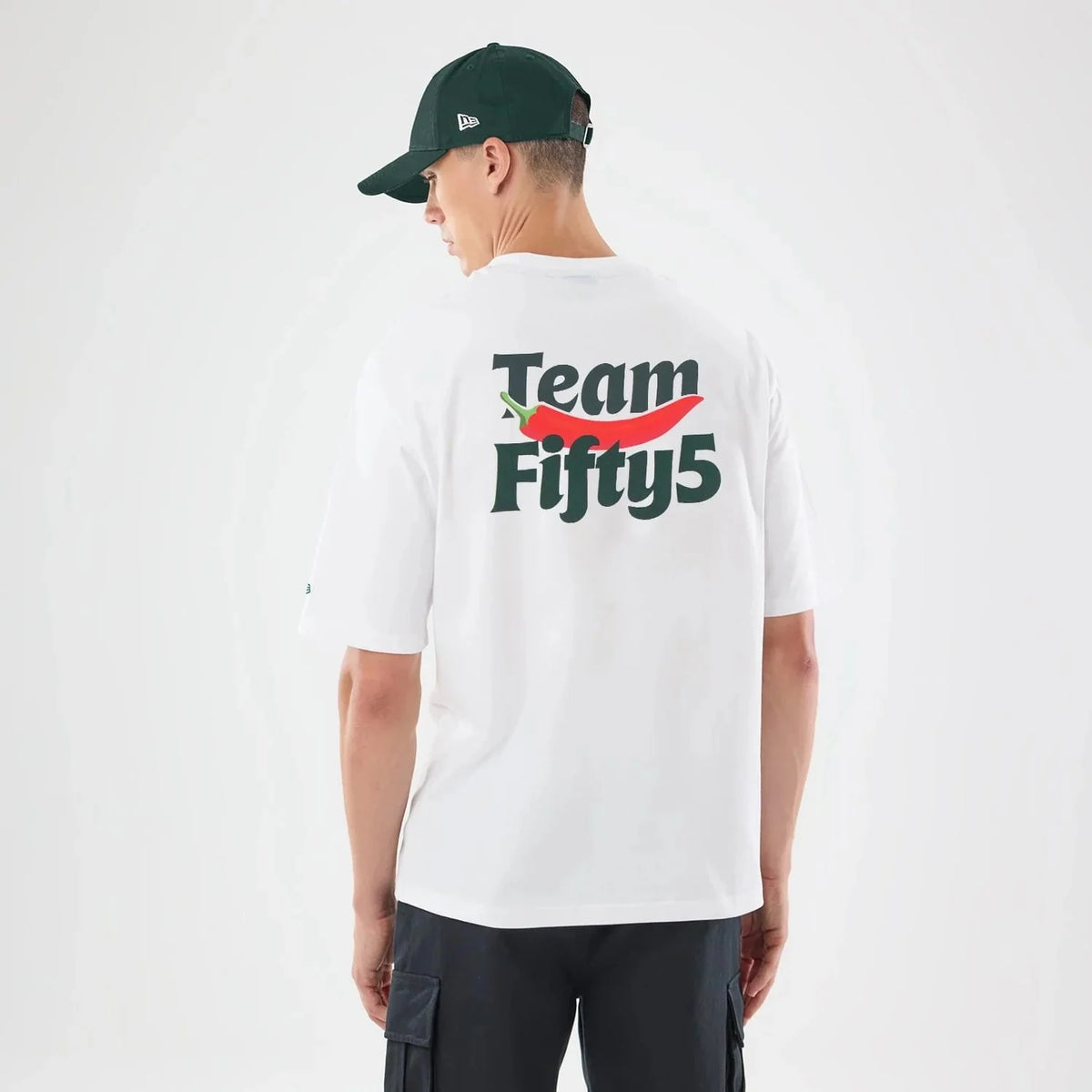 TEAM FIFTY5 Oversized Tee - White