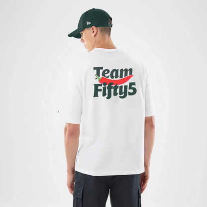 TEAM FIFTY5 Oversized Tee - White