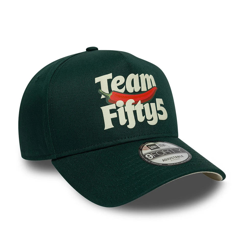 TEAM FIFTY5 Puff Print 9Forty Cap A-Frame - Dark Green