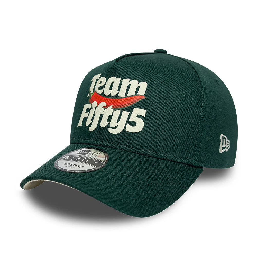 TEAM FIFTY5 Puff Print 9Forty Cap A-Frame - Dark Green