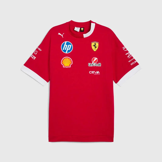 Scuderia Ferrari F1 PUMA 2025 Driver's Oversized T-shirt - Dark Cherry