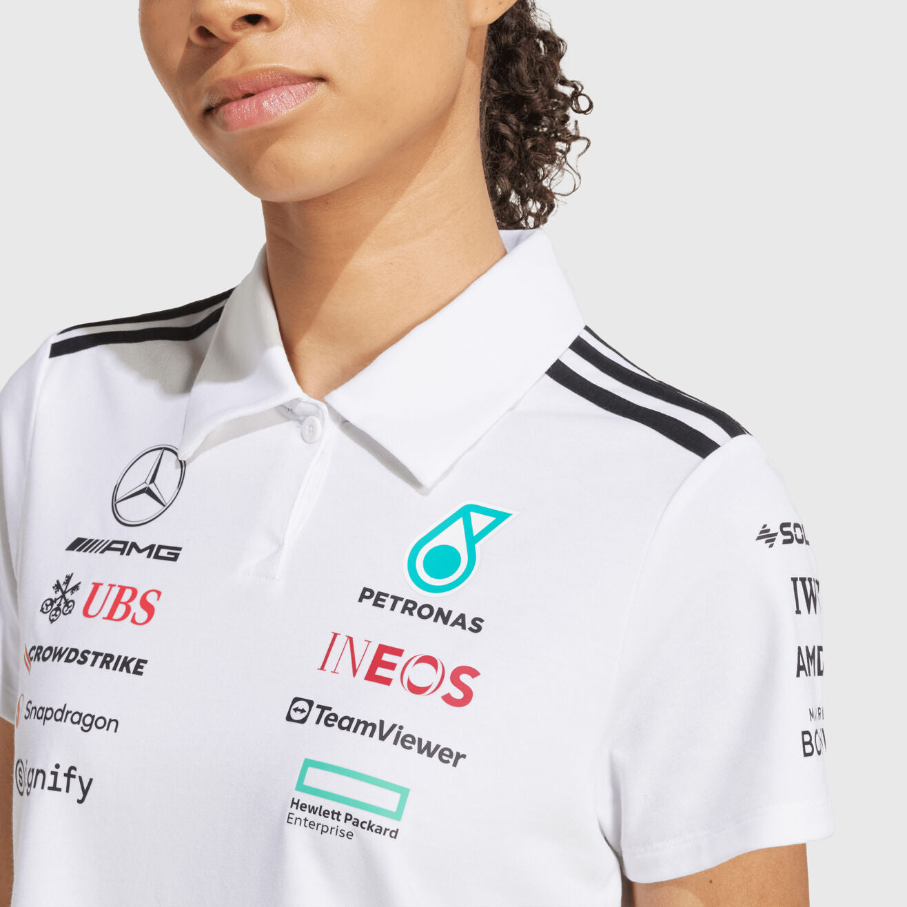 Mercedes-AMG F1 2025 Women's Team Polo - White
