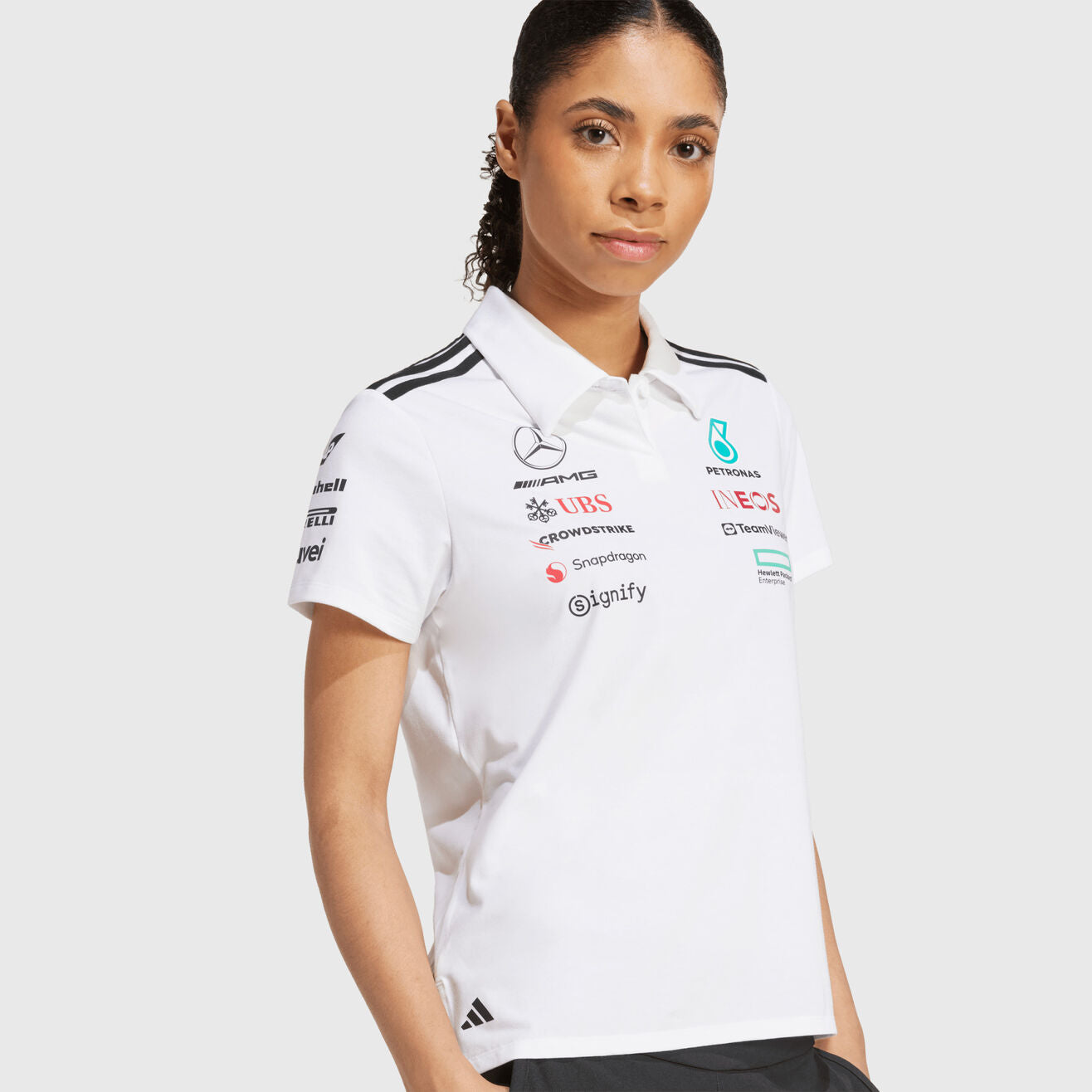 Mercedes-AMG F1 2025 Women's Team Polo - White