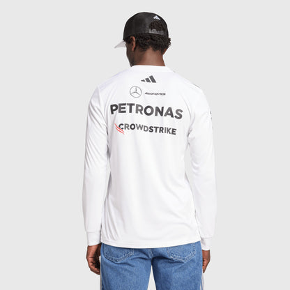 Mercedes-AMG F1 2025 Long Sleeve Driver Jersey - White