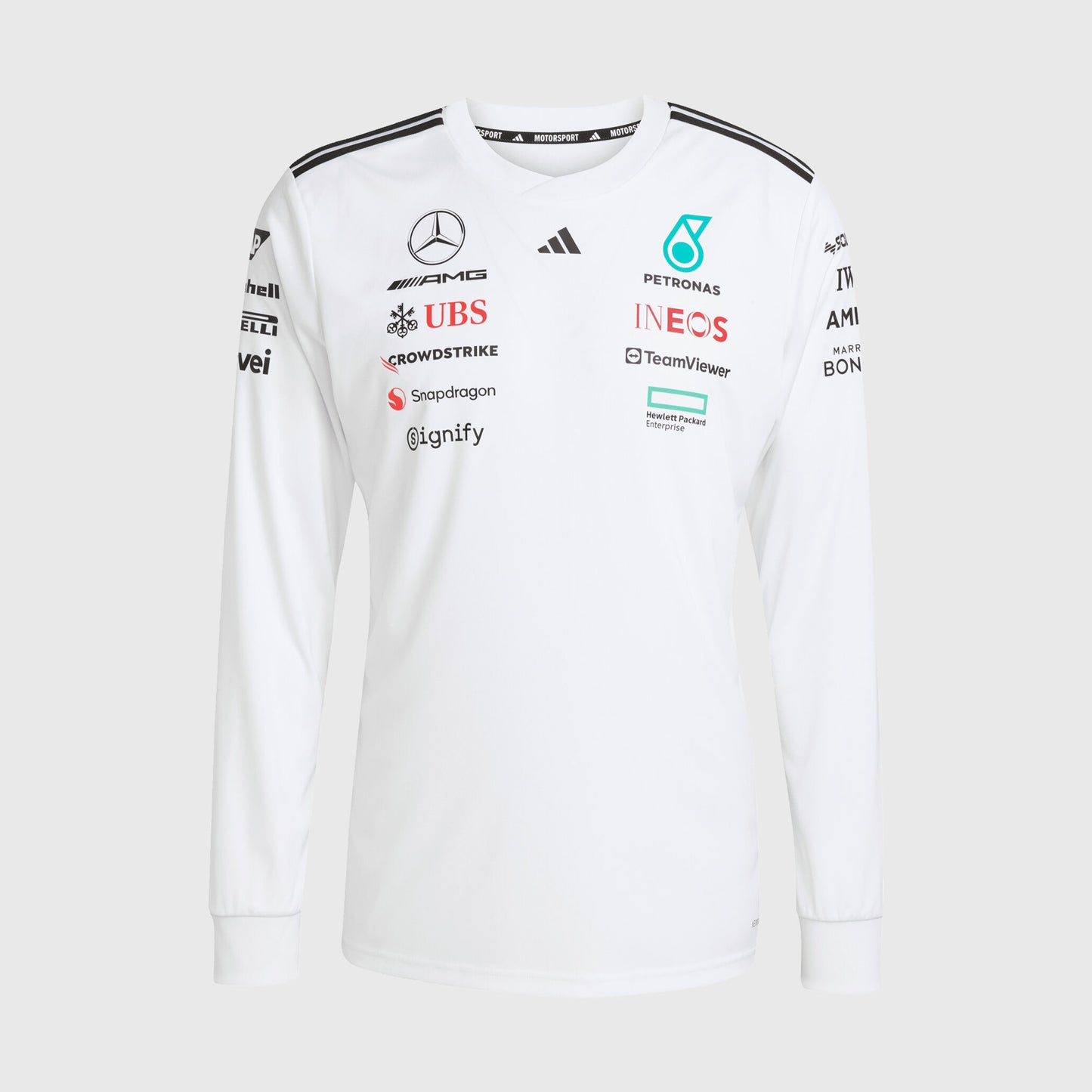 Mercedes-AMG F1 2025 Long Sleeve Driver Jersey - White