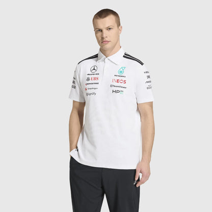 Mercedes-AMG F1 adidas 2026 Team Engineers Polo - White