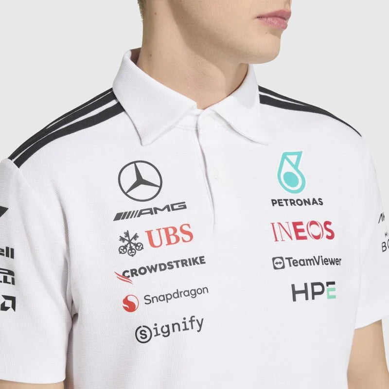 Mercedes-AMG F1 adidas 2026 Team Engineers Polo - White