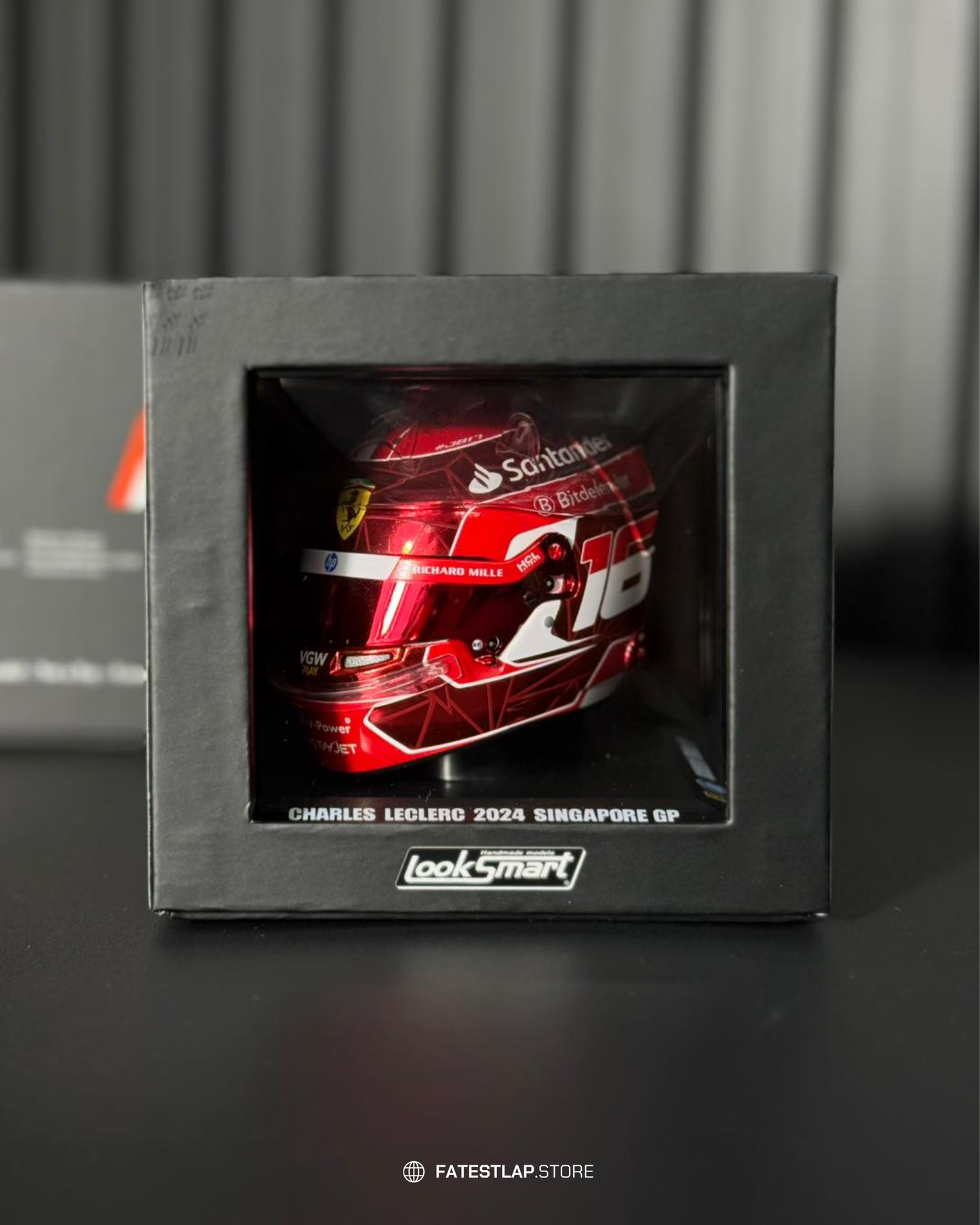 Scuderia Ferrari Charles Leclerc 2024 Singapore GP 1:5 Model Helmet