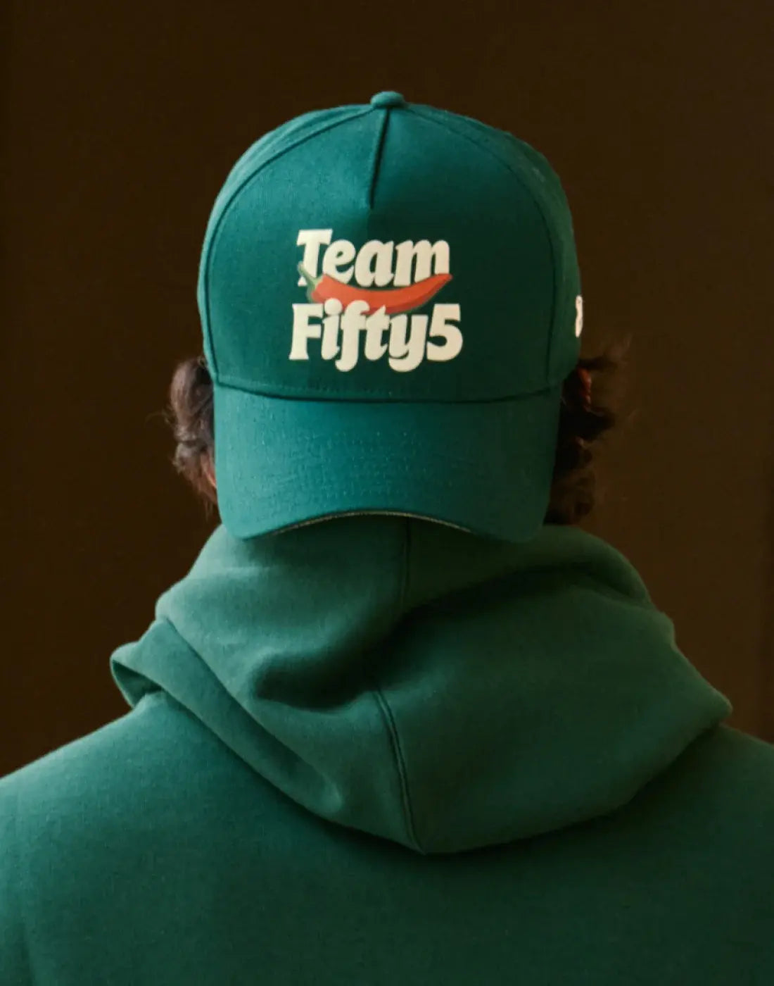 TEAM FIFTY5 Puff Print 9Forty Cap A-Frame - Dark Green