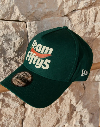 TEAM FIFTY5 Puff Print 9Forty Cap A-Frame - Dark Green
