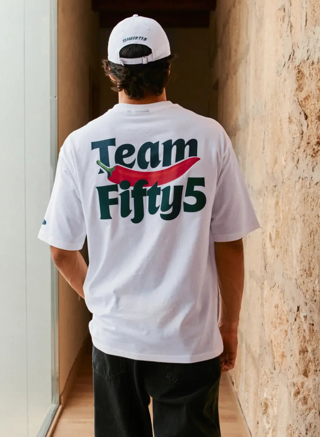 TEAM FIFTY5 Oversized Tee - White