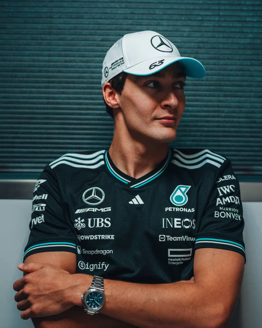 Mercedes-AMG F1 adidas 2025 Team George Russell Driver Cap - White