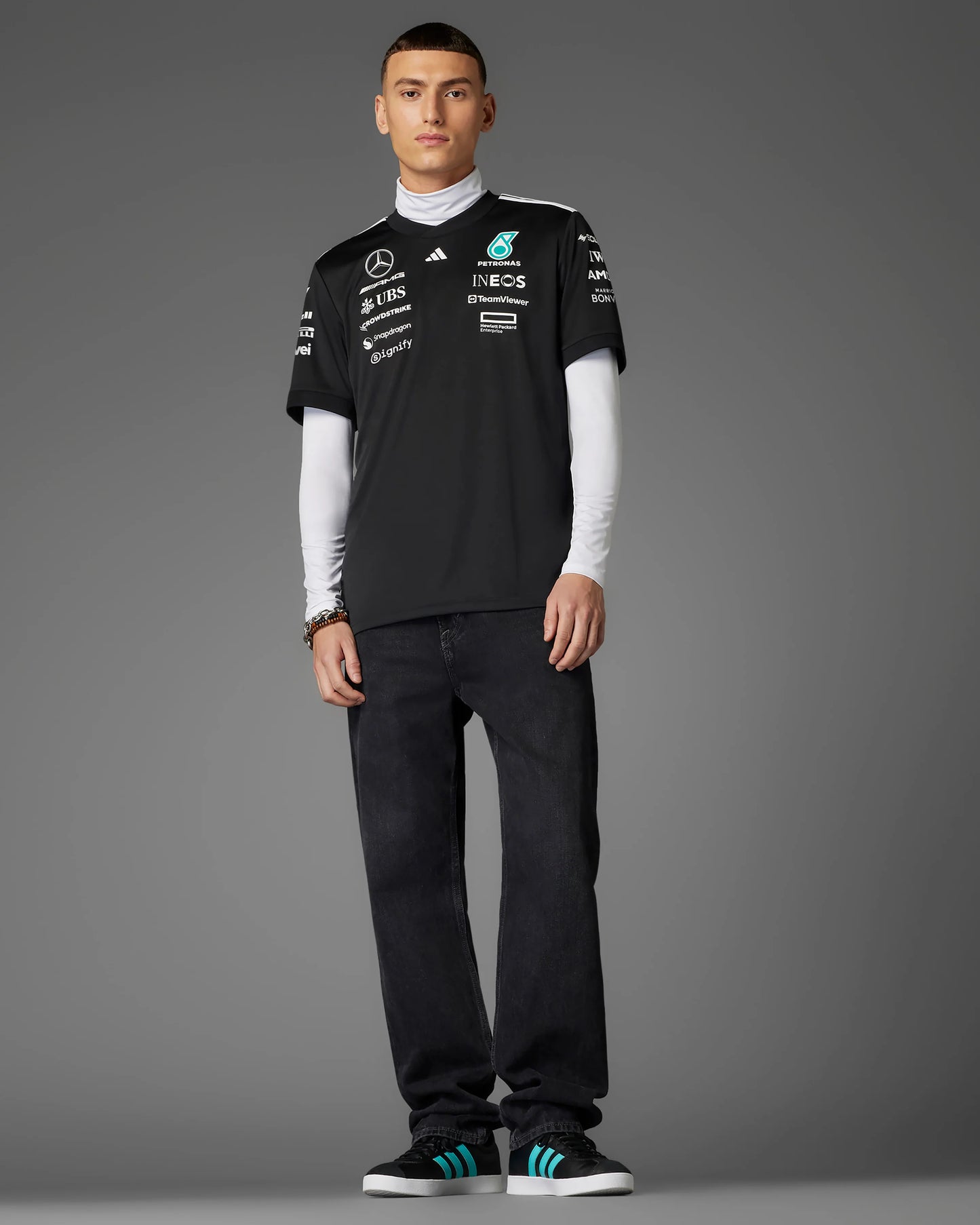Mercedes-AMG F1 2025 Team Driver Jersey  - Black
