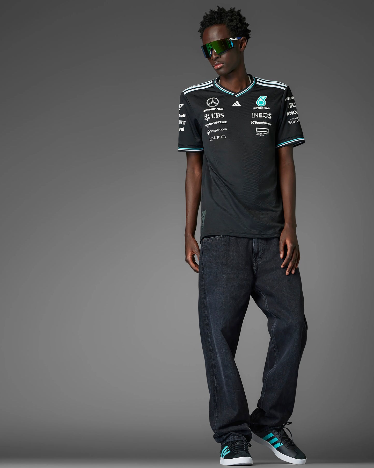Mercedes-AMG F1 2025 Team Driver Jersey Authentic - Black