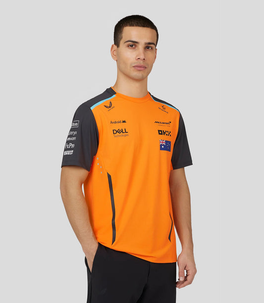 McLaren F1 2024 Men's Oscar Piastri Team T-Shirt - PAPAYA