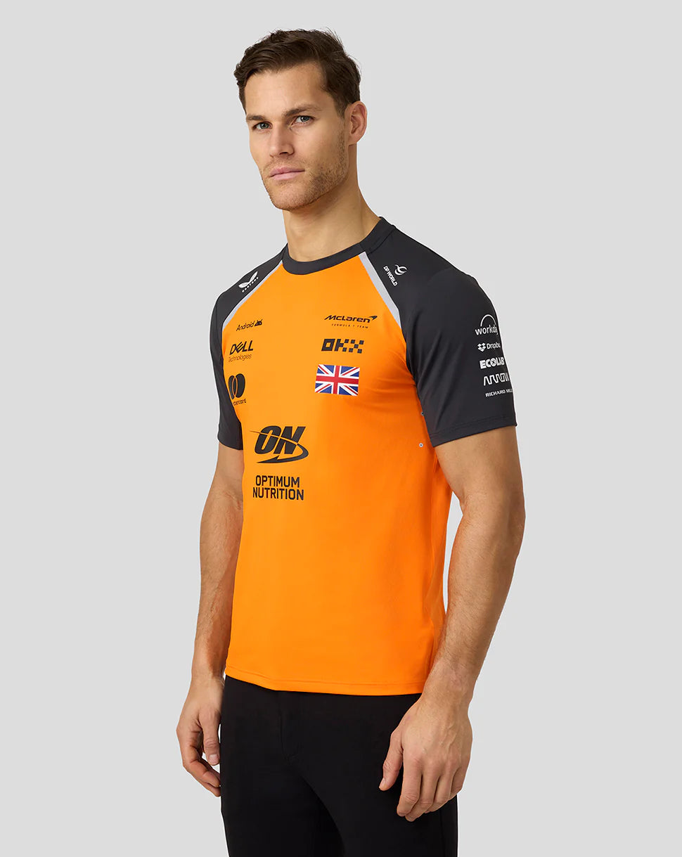 McLaren F1 2025 Men's Lando Norris Team T-Shirt - PAPAYA