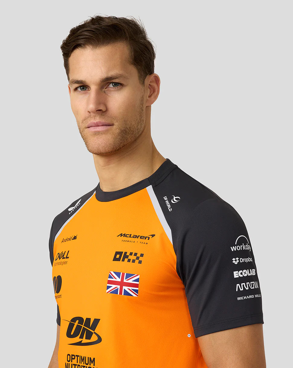 McLaren F1 2025 Men's Lando Norris Team T-Shirt - PAPAYA