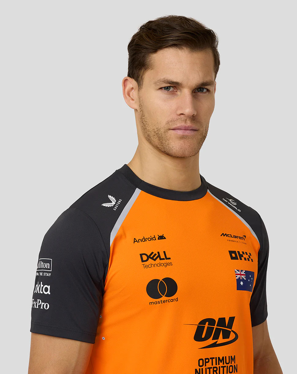 McLaren F1 2025 Men's Oscar Piastri Team T-Shirt - PAPAYA