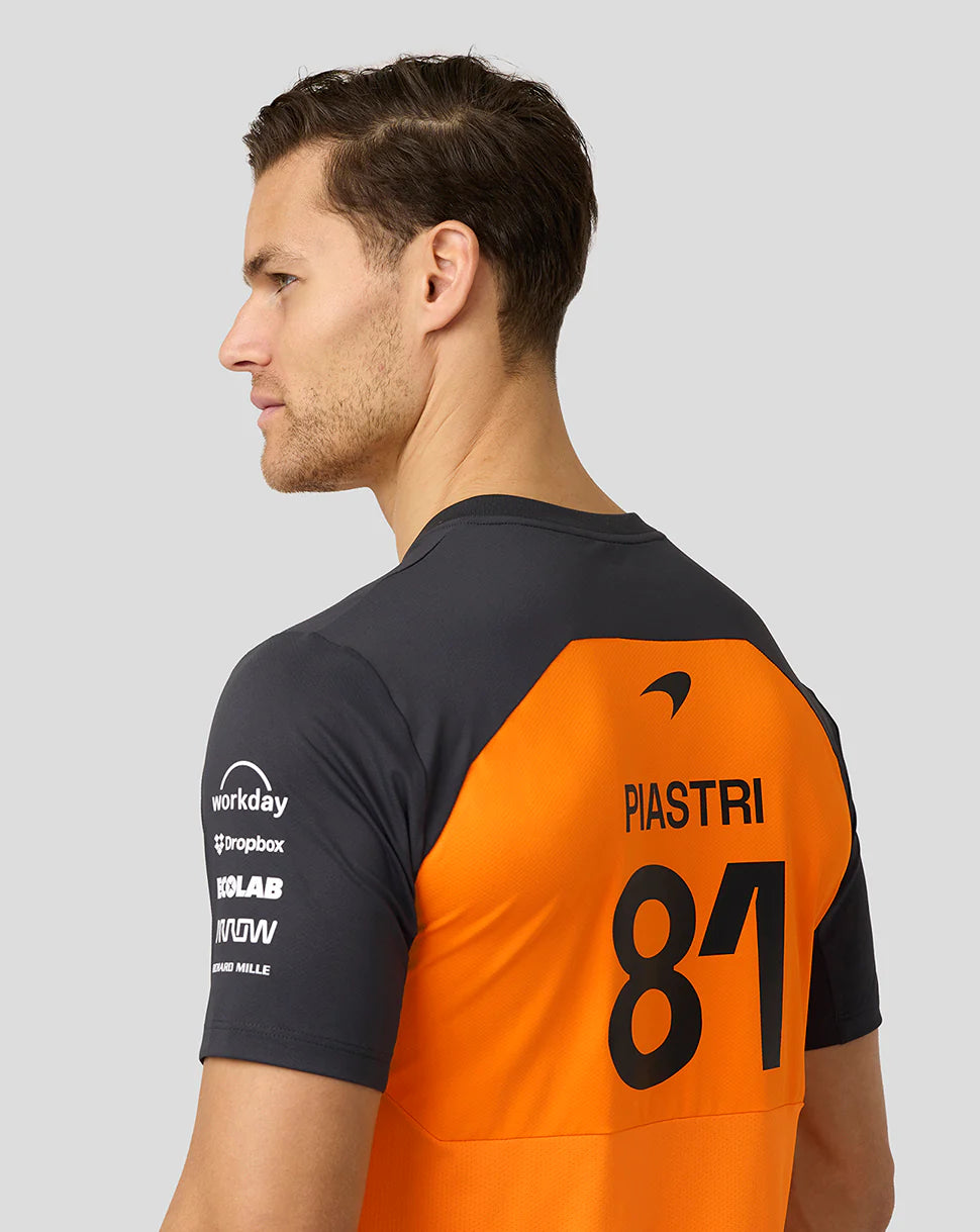 McLaren F1 2025 Men's Oscar Piastri Team T-Shirt - PAPAYA