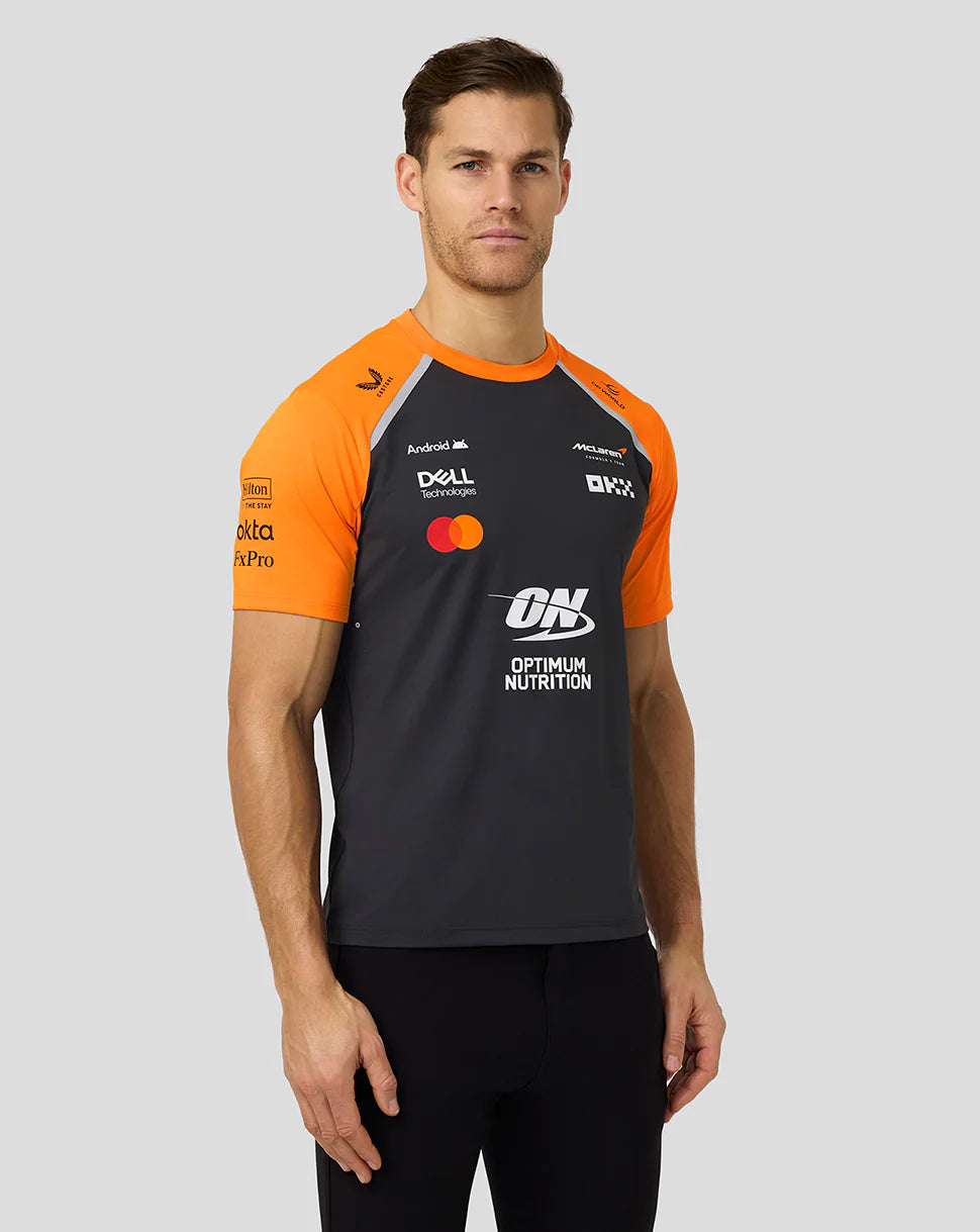 McLaren F1 2025 Men's Team T-Shirt - PHAMTOM/PAPAYA