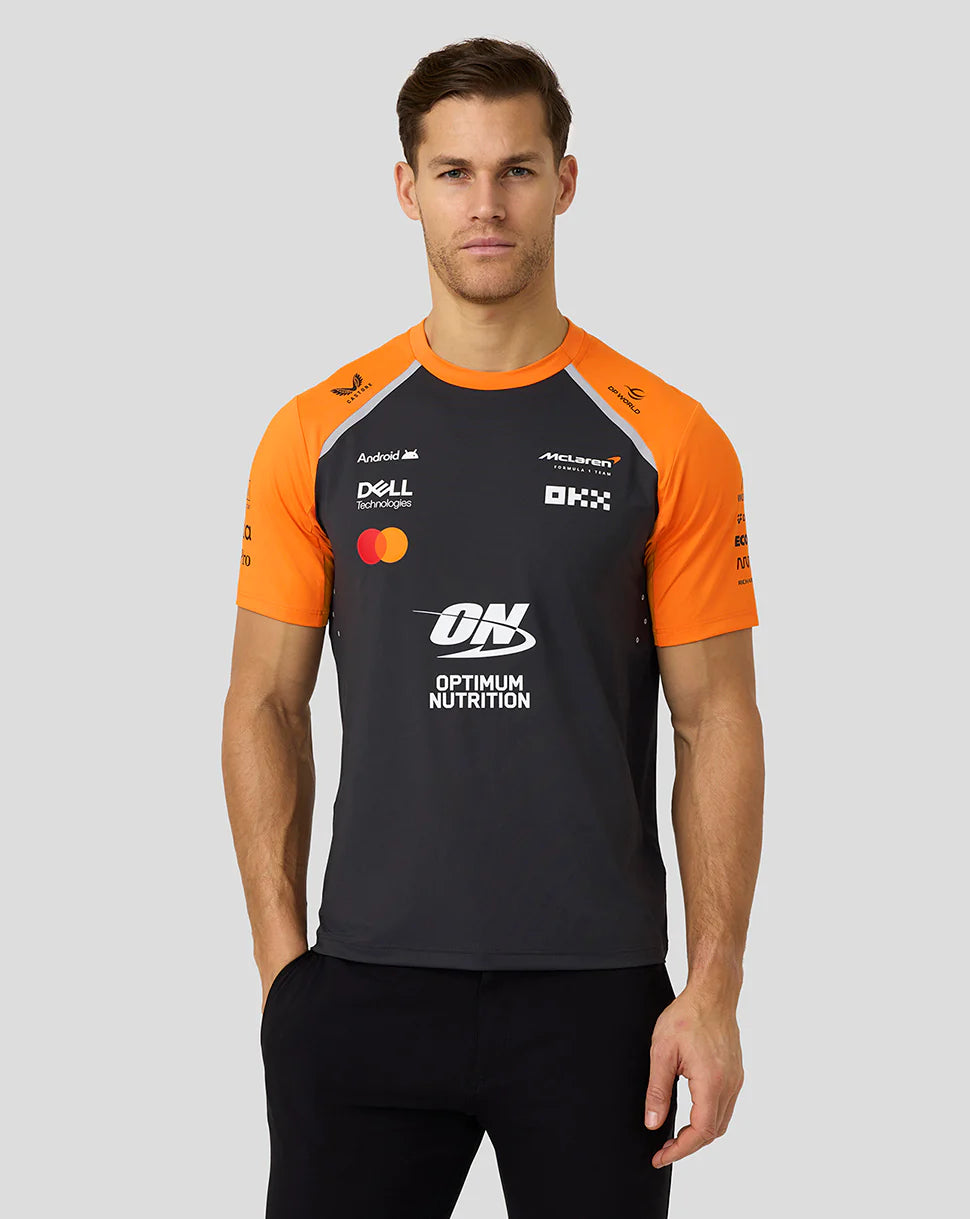 McLaren F1 2025 Men's Team T-Shirt - PHAMTOM/PAPAYA