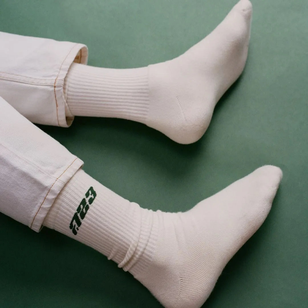 [Pre-order] AA23 Crew Socks Cream