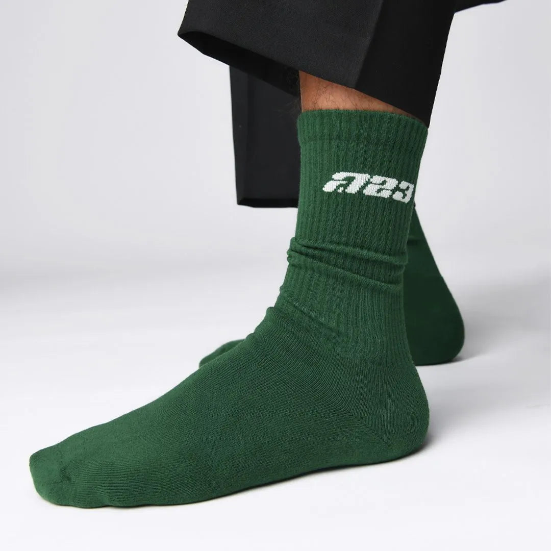 [Pre-order] AA23 Crew Socks Green